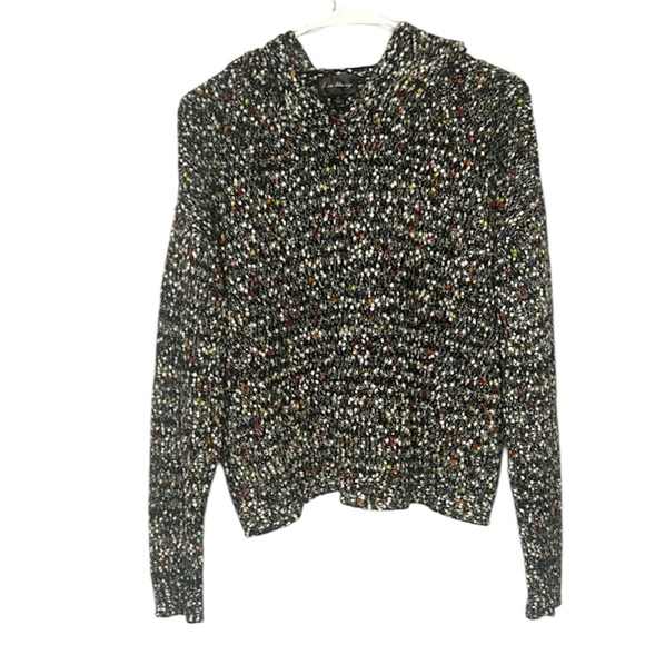 Black and White/ Color specked Hooded Sweater - Picture 1 of 7